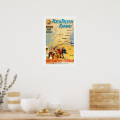 Afdrukken van de golfbaan van Schotland Poster (Keuken)