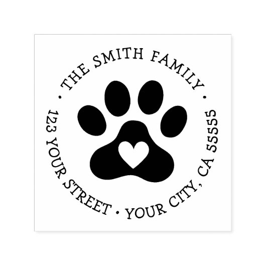 Afdrukken van de ute paw met het retouradres van h  zelfinktende stempel (Design)
