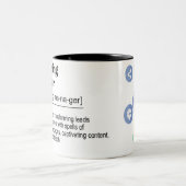 Afdrukken van definitie van marketingmanager tweekleurige koffiemok (Center)