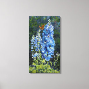 Afdrukken van "Delphiniums" Galerij met overvullin