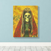 Afdrukken van dodenheks Skeleton Canvas (Insitu (Houten vloer))