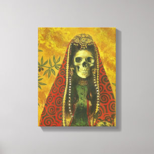 Afdrukken van dodenheks Skeleton Canvas