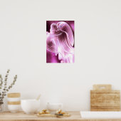 Afdrukken van doeken van Majestic Pink Angel Poster (Keuken)