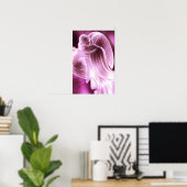 Afdrukken van doeken van Majestic Pink Angel Poster (Thuiskantoor)