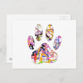 Afdrukken van dog plakband verven briefkaart (Voorkant / Achterkant)