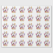 Afdrukken van dog plakband verven cadeaupapier (Vlak)