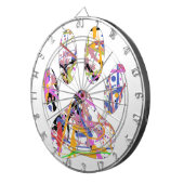 Afdrukken van dog plakband verven dartbord (Voorkant Rechts)