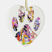 Afdrukken van dog plakband verven keramisch ornament (Rechts)