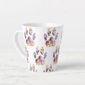 Afdrukken van dog plakband verven latte mok (Linkerhoek)