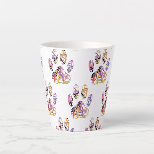 Afdrukken van dog plakband verven latte mok (Voorkant)