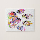 Afdrukken van dog plakband verven legpuzzel (Horizontaal)