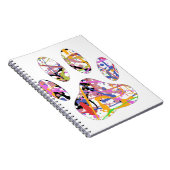 Afdrukken van dog plakband verven notitieboek (Rechterzijde)