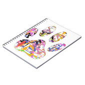 Afdrukken van dog plakband verven notitieboek (Linkerzijde)