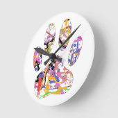 Afdrukken van dog plakband verven ronde klok (Hoek)