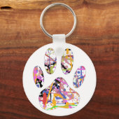 Afdrukken van dog plakband verven sleutelhanger (Voorkant)