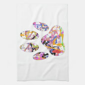 Afdrukken van dog plakband verven theedoek (Verticaal)