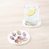 Afdrukken van dog plakband verven zandsteen onderzetter (Zijkant)