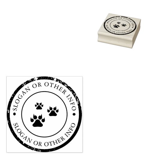 Afdrukken van een vee met rubberen stam personalis rubberstempel (Gestempeld)