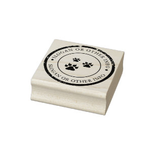 Afdrukken van een vee met rubberen stam personalis rubberstempel