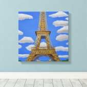 Afdrukken van Eiffel Tower Canvas (Insitu (Houten vloer))