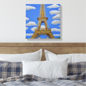Afdrukken van Eiffel Tower Canvas (Insitu (Slaapkamer))