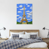 Afdrukken van Eiffel Tower Canvas (Insitu (Slaapkamer))