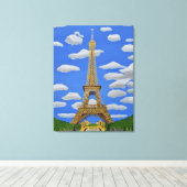 Afdrukken van Eiffel Tower Canvas (Insitu (Houten vloer))