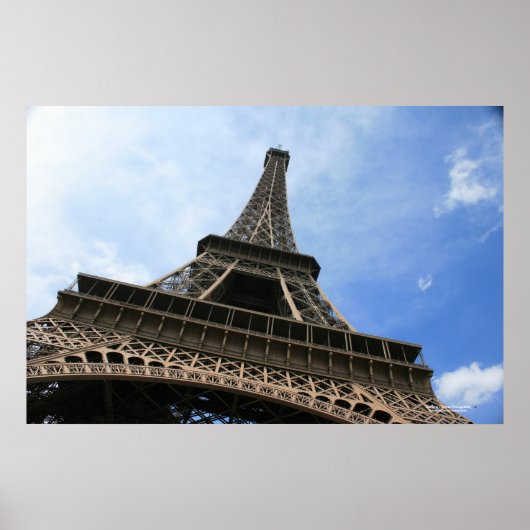Afdrukken van Eiffel Tower Canvas Poster (Voorkant)