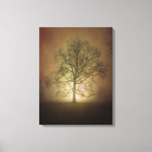 Afdrukken van eikenboomschilderschilderij