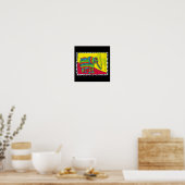 Afdrukken van Elephant stroll Canvas Poster (Keuken)