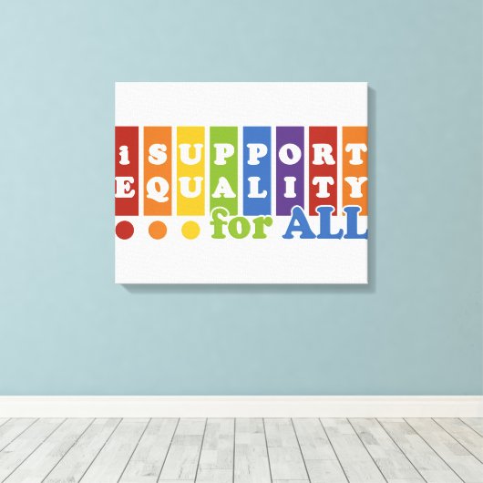 Afdrukken van Equal Rights canvas (Insitu (Houten vloer))