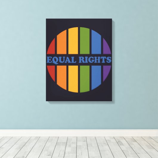 Afdrukken van Equal Rights canvas (Insitu (Houten vloer))