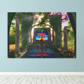 Afdrukken van etherlicht paasdoek (Insitu (Houten vloer))