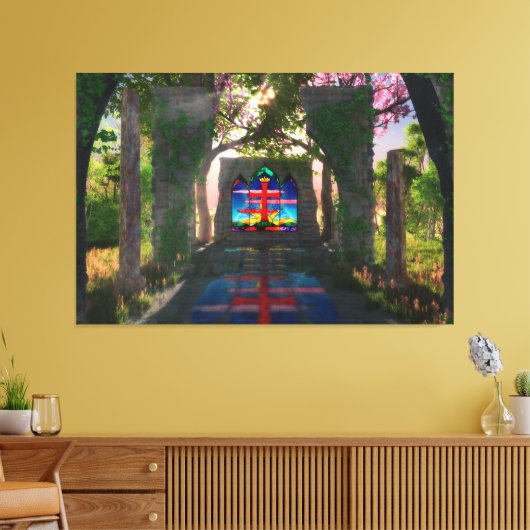 Afdrukken van etherlicht paasdoek (Insitu (Woonkamer))