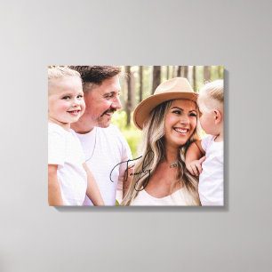 Afdrukken van familieportret groot Canvas