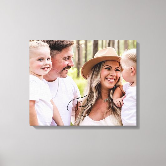Afdrukken van familieportret groot Canvas (Voorkant)