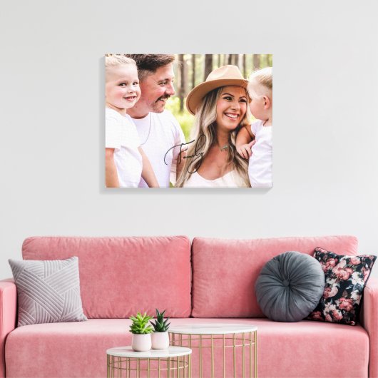 Afdrukken van familieportret groot Canvas (Insitu (Woonkamer))