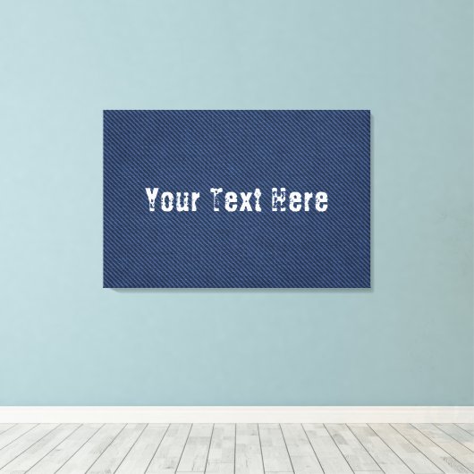 Afdrukken van Faux Blue Jeans Canvas - aangepaste  (Insitu (Houten vloer))