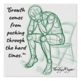 Afdrukken van Faux Canvas "Groei"