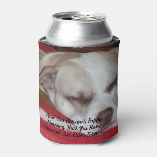 Afdrukken van Faux-verzegeld Canvas Blikjeskoeler (Blikje Voorkant)