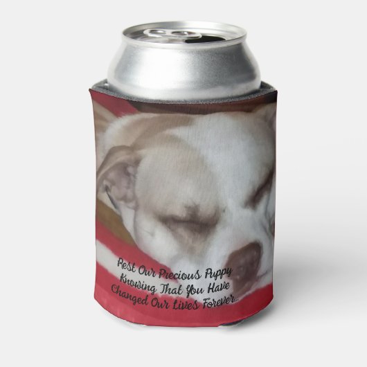 Afdrukken van Faux-verzegeld Canvas Blikjeskoeler (Blikje Achterkant)