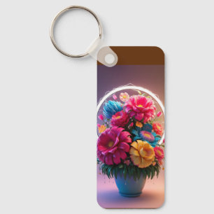Afdrukken van Faux-verzegeld Canvas Sleutelhanger