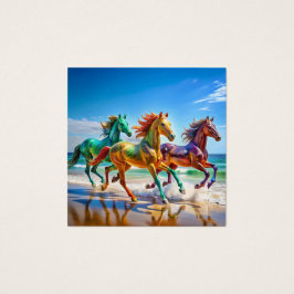 Afdrukken van Faux-verzegeld Canvas Vierkante Visitekaartjes