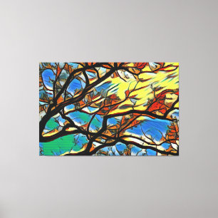 Afdrukken van filialen Canvas (dromen)