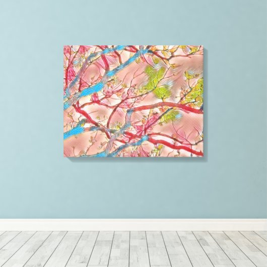 Afdrukken van filialen Canvas (schoonheid) 20 x 16 (Insitu (Houten vloer))