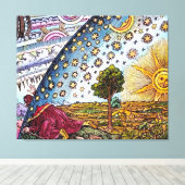 Afdrukken van Flammarion Dome Canvas (Insitu (Houten vloer))