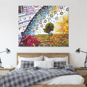 Afdrukken van Flammarion Dome Canvas (Insitu (Slaapkamer))