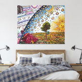 Afdrukken van Flammarion Dome Canvas (Insitu (Slaapkamer))