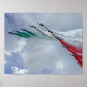 Afdrukken van Frecce Tricolori Canvas Poster (Voorkant)