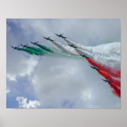 Afdrukken van Frecce Tricolori Canvas Poster (Voorkant)